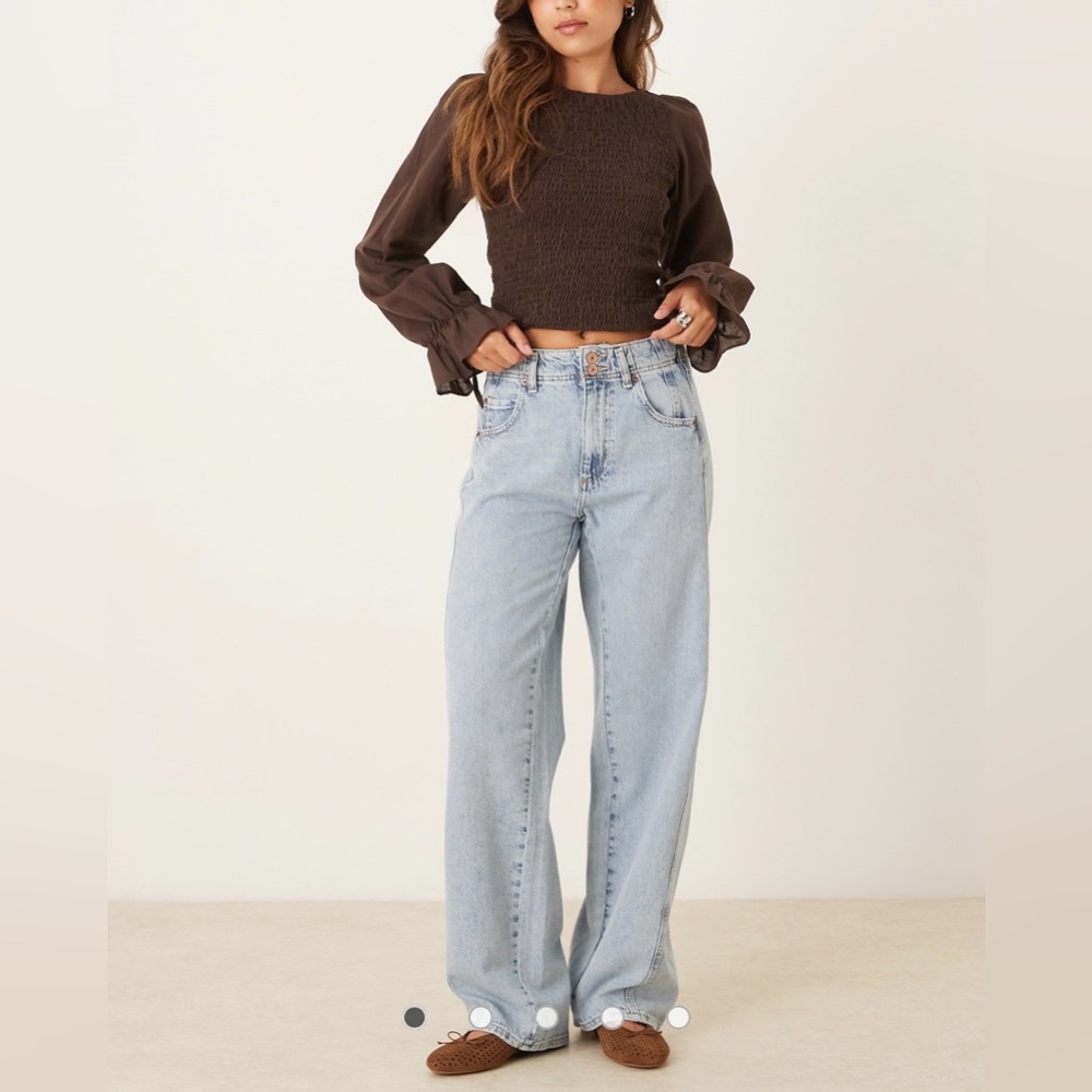 We The Free Pale Blue Straight Leg Jeans